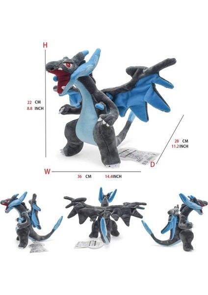 Büyük Pokemon Peluş Tudai Kaplumbağa Sarı Kaya Kurdu Zorua Tyrannosaurus Rex Ateş Püskürten Ejderha Oyuncak Bebek Ateş Püskürten Ejderha (Yurt Dışından)