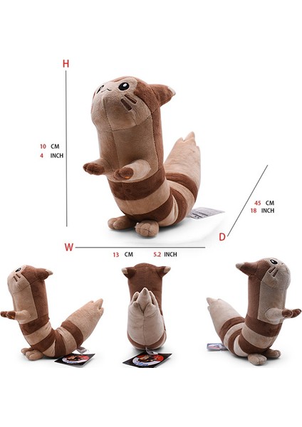 Büyük Pokemon Peluş Tudai Kaplumbağa Sarı Kaya Kurdu Zorua Tyrannosaurus Rex Ateş Püskürten Ejderha Oyuncak Bebek Omori - Kahverengi (Yurt Dışından)