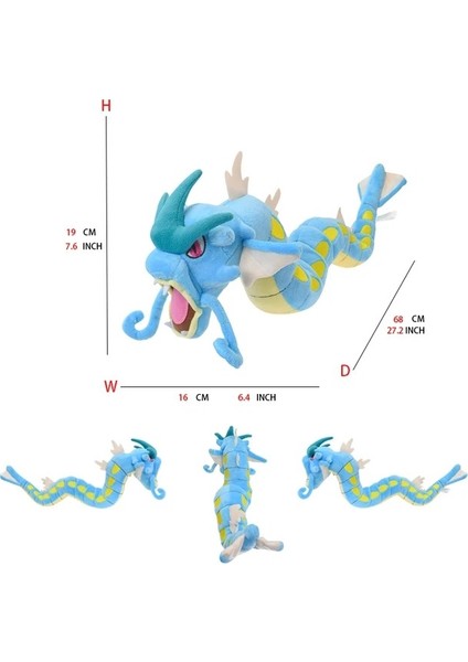Büyük Pokemon Peluş Tudai Kaplumbağa Sarı Kaya Kurdu Zorua Tyrannosaurus Rex Ateş Püskürten Ejderha Oyuncak Bebek Tyrannosaurus Rex - Mavi (Yurt Dışından)