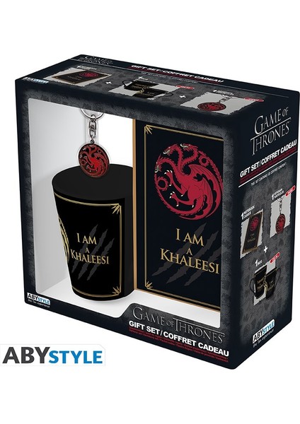 Game Of Thrones - Pck MUG250ML + Keychain + Notebook "targaryen" Defter + Mug + Anahtarlık Hediye Seti - ABYPCK165