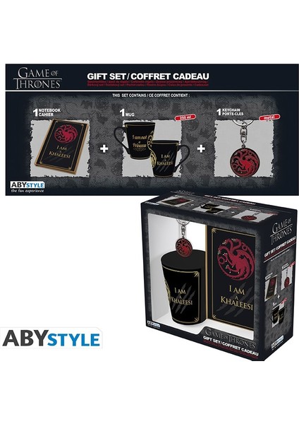 Game Of Thrones - Pck MUG250ML + Keychain + Notebook "targaryen" Defter + Mug + Anahtarlık Hediye Seti - ABYPCK165