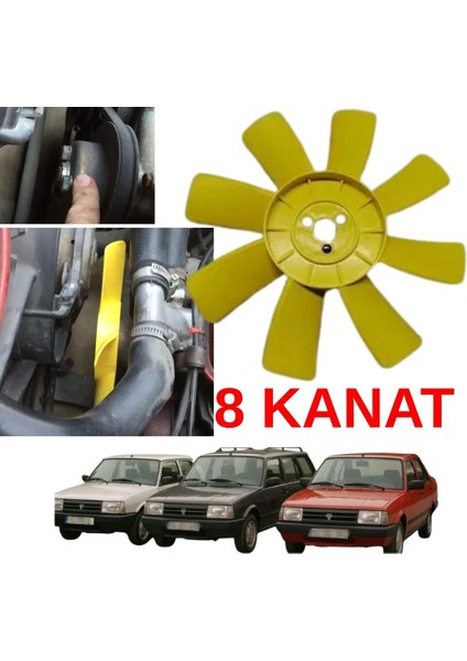 Tofaş Doğan Kartal Şahin Radyatör Fan Pervanesi 8 Kanat