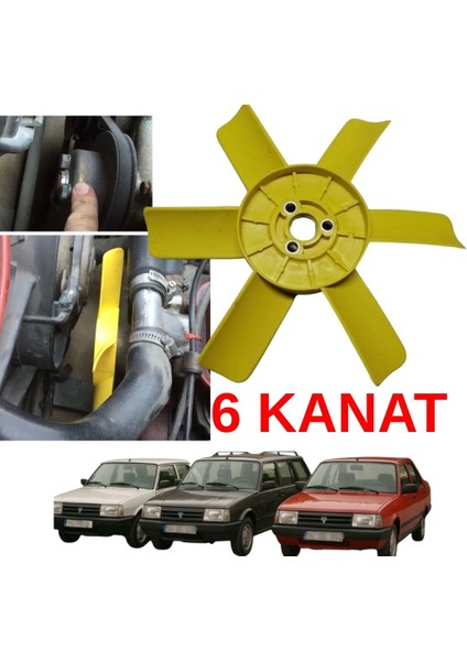 Tofaş Doğan Kartal Şahin Radyatör Fan Pervanesi 6 Kanat