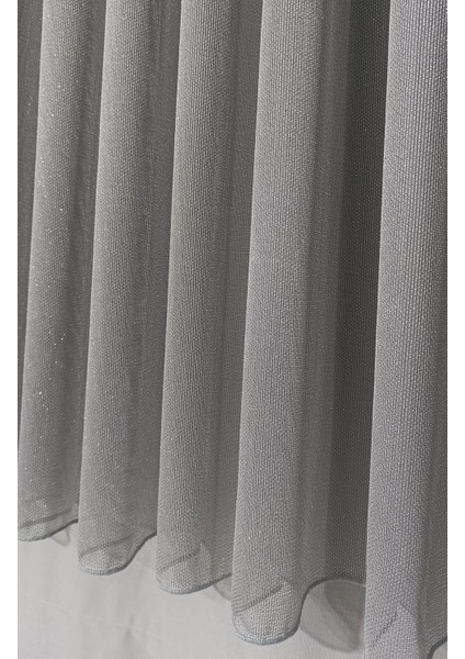 Velara Pırıltılı Tül Perde – Modern Salon, Gri, Ultra Dökümlü 1x3 Sık Pile fırsatları