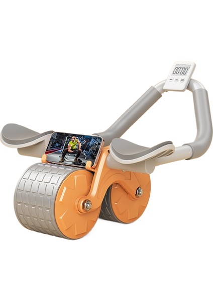 Karın Tekerleği Otomatik Geri Tepme Karın Eğitmeni Ev Fitness Ekipmanları (Yurt Dışından)