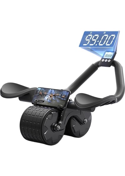 Karın Tekerleği Otomatik Geri Tepme Karın Eğitmeni Ev Fitness Ekipmanları (Yurt Dışından)