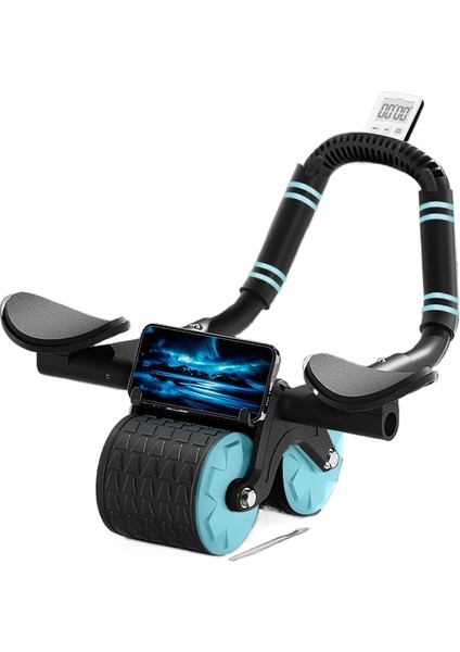 Karın Tekerleği Otomatik Geri Tepme Karın Eğitmeni Ev Fitness Ekipmanları (Yurt Dışından)