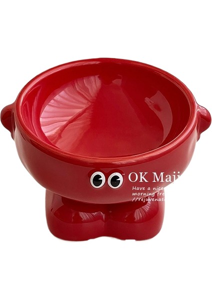 Seramik Kedi Kabı Siyah Çene Önleyici Pet Kase (Yurt Dışından)