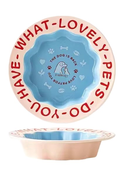 Seramik Kedi Kabı Siyah Çene Önleyici Pet Kase (Yurt Dışından)