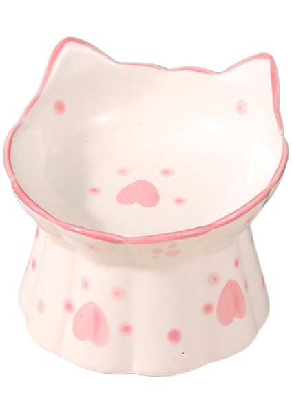 Seramik Kedi Kabı Siyah Çene Önleyici Pet Kase (Yurt Dışından)