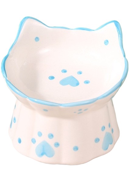 Seramik Kedi Kabı Siyah Çene Önleyici Pet Kase (Yurt Dışından)