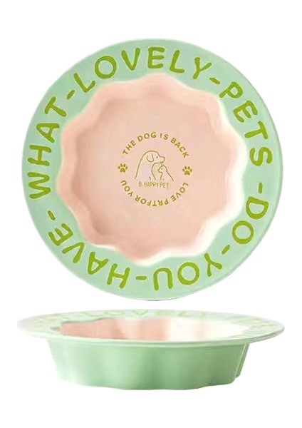 Seramik Kedi Kabı Siyah Çene Önleyici Pet Kase (Yurt Dışından)