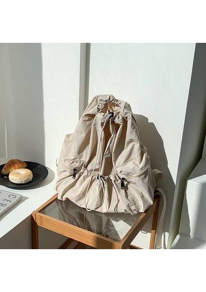 Yeni Ipli Sırt Çantası Moda Yurt Tarzı Öğrenci Okul Çantası Rahat Sırt Çantası (Yurt Dışından)