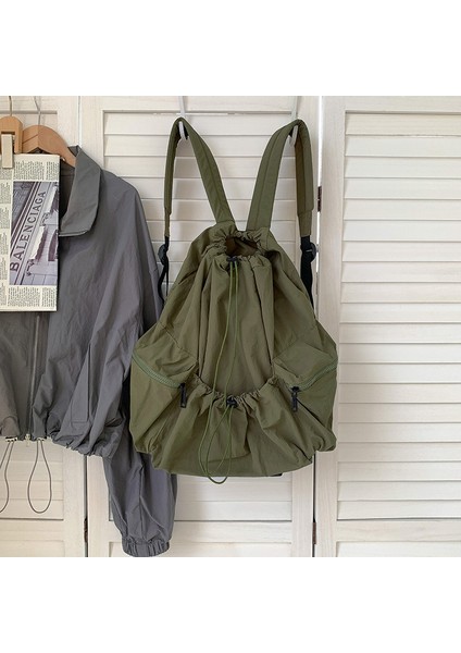 Yeni Ipli Sırt Çantası Moda Yurt Tarzı Öğrenci Okul Çantası Rahat Sırt Çantası (Yurt Dışından)