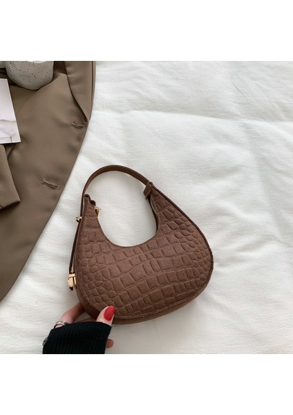 Vintage Koltuk Altı Moda Taş Desen Omuz Çantası (Yurt Dışından)