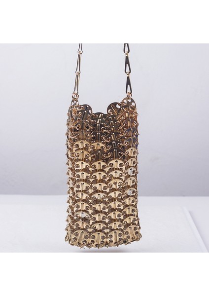 Metalik Altın Payetler Diy El Yapımı Cep Telefonu Ruj Askılı Çanta (Yurt Dışından) modelleri