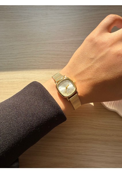 Retro Minimal Hasır Kordon Vintage Kadın Kol Saati Kare fırsatları