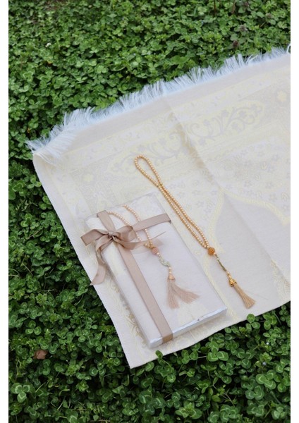 Hediyelik Pamuklu Seccade Seti S1004 Siyah fırsatları