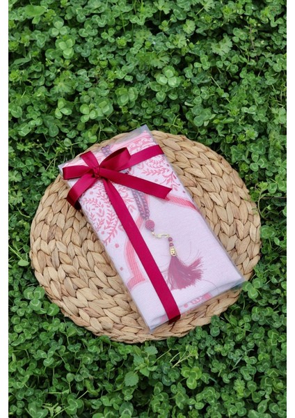 Hediyelik Pamuklu Seccade Seti S1004 Siyah