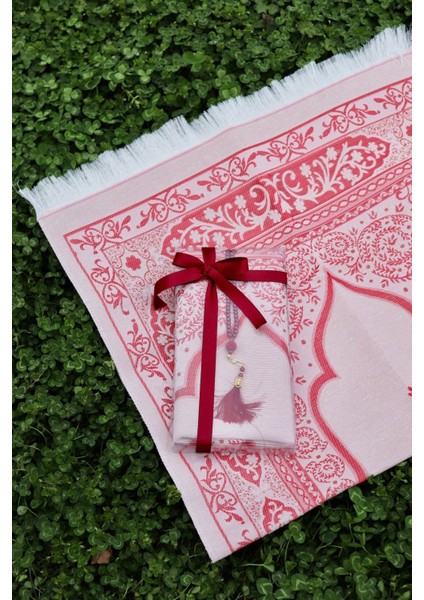 Hediyelik Pamuklu Seccade Seti S1004 Siyah