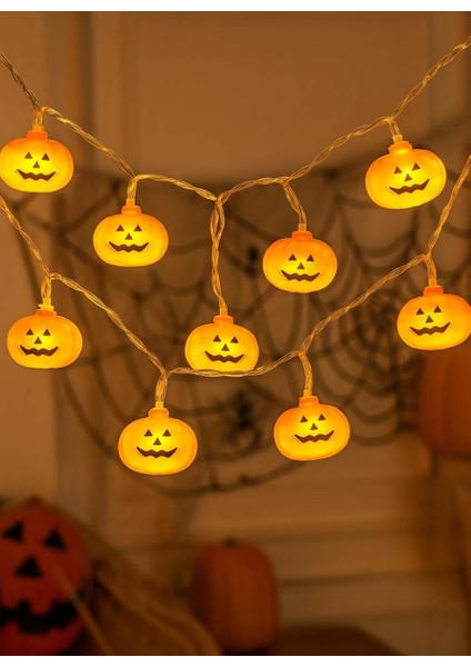 Cadılar Bayramı Balkabağı Figürlü Pilli LED Işık