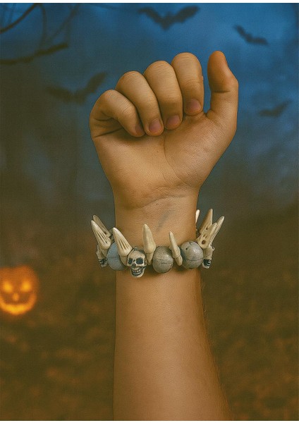 Cadılar Bayramı Kemik Bileklik Halloween Parti Aksesuarı