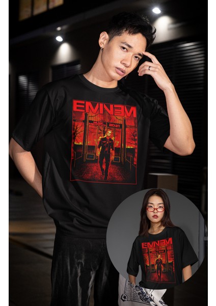 Eminem Music Motown Baskılı Tişört, Erkek-Kadın Rap Baskılı T-Shirt