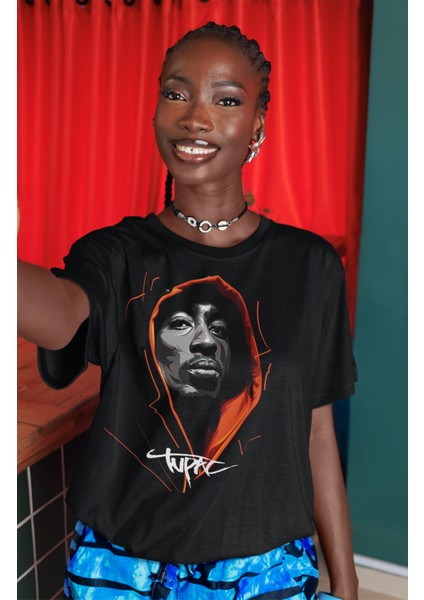 3D Tupac Baskılı Tişört, Erkek-Kadın Rap Baskılı T-Shirt fiyatları