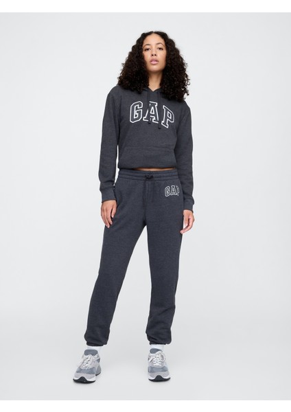 Kadın Koyu Gri Gap Logo Jogger Fleece Eşofman Altı