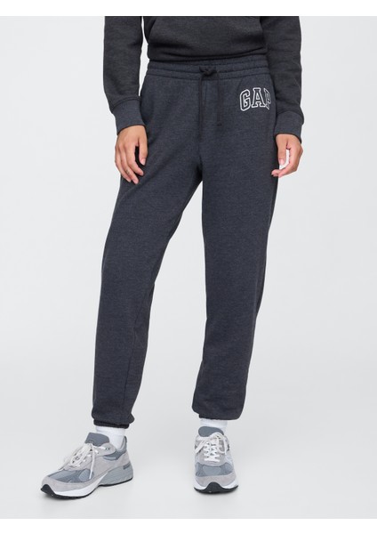 Kadın Koyu Gri Gap Logo Jogger Fleece Eşofman Altı