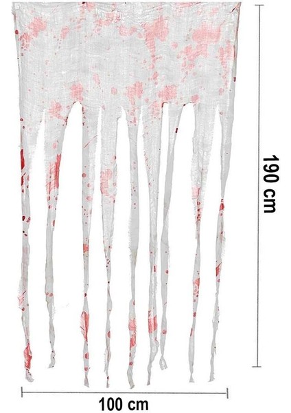 Halloween Cadılar Bayramı Kanlı Saçak Perde Beyaz fiyatları