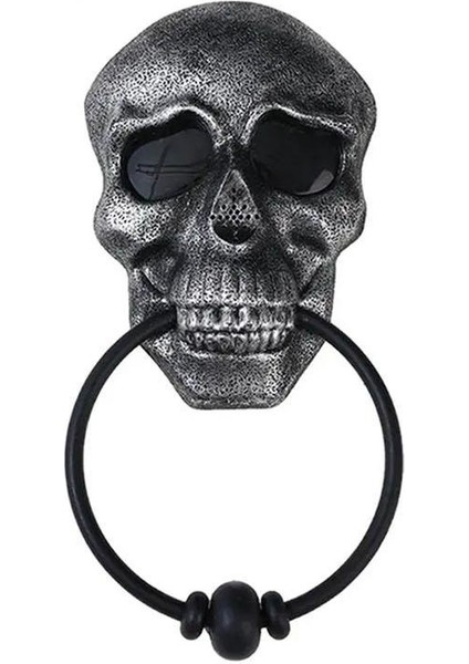 Halloween Kuru Kafa Kapı Zili Işıklı Sesli Cadılar Bayramı Parti Dekoru Gri fiyatları