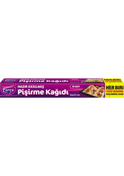 Hazır Kesilmiş Pişirme Kağıdı 10’lu 42 x 37 Cm 24 Paket 1 Koli
