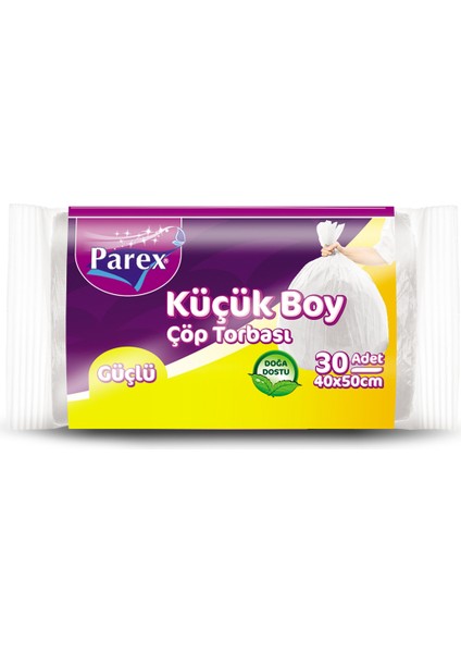 Güçlü Çöp Torbası Küçük Boy 30'lu 40 x 50 cm 50 Paket 1 Koli
