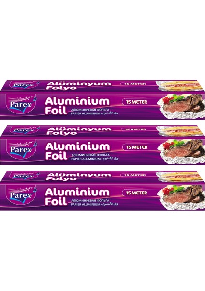 Alüminyum Folyo 15 Metre Üçlü Set