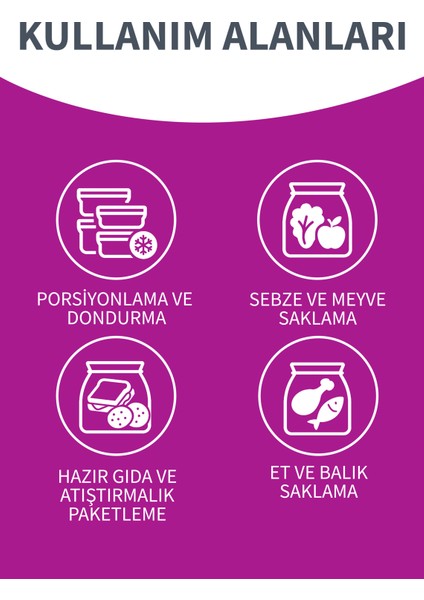 Buzdolabı Poşeti Orta Boy 4 Al 3 Öde (4*20) 24 x 38 Cm İkili Set fırsatları
