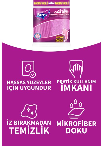Mikrofiber Cam Bezi Üçlü Set modelleri