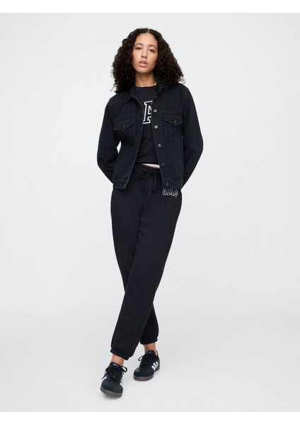 Kadın TRUE BLACK V2 2 Gap Logo Jogger Fleece Eşofman Altı