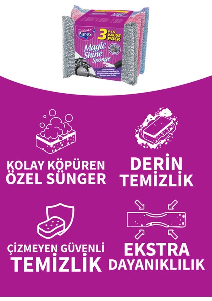 Magic Shine Sünger 3’lü Paket fiyatları