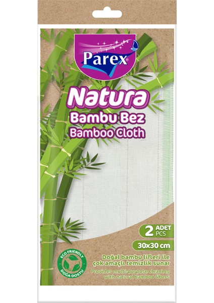 Natura Bambu Bez 2'li Paket 30 x 30 cm