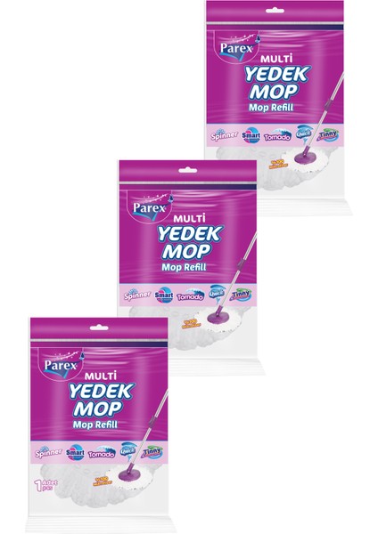 Multi Yedek Mop Üçlü Set