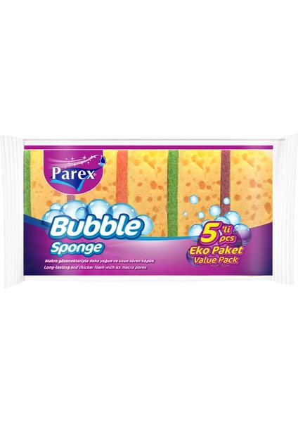 Bubble Sünger Düz 5'li 24 Paket 1 Koli