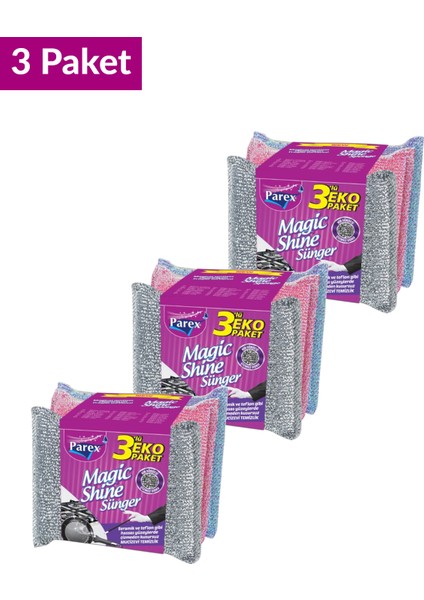 Magic Shine Sünger 3’lü Paket Üçlü Set fiyatları