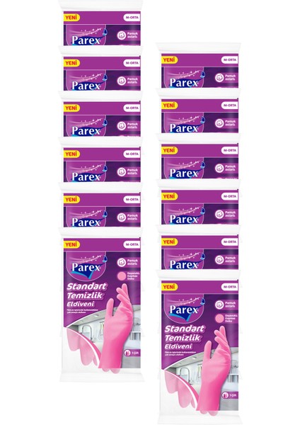 Standart Eldiven Orta Boy 12 Paket 1 Koli