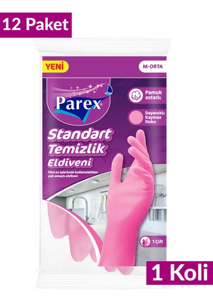 Standart Eldiven Orta Boy 12 Paket 1 Koli fiyatları
