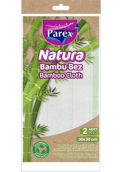 Natura Bambu Bez 2'li 30 x 30 cm 24 Paket 1 Koli