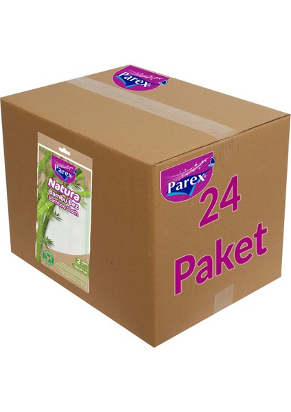 Natura Bambu Bez 2'li 30 x 30 cm 24 Paket 1 Koli modelleri