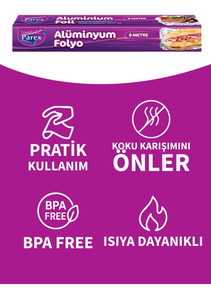Alüminyum Folyo 8 Metre Üçlü Set modelleri