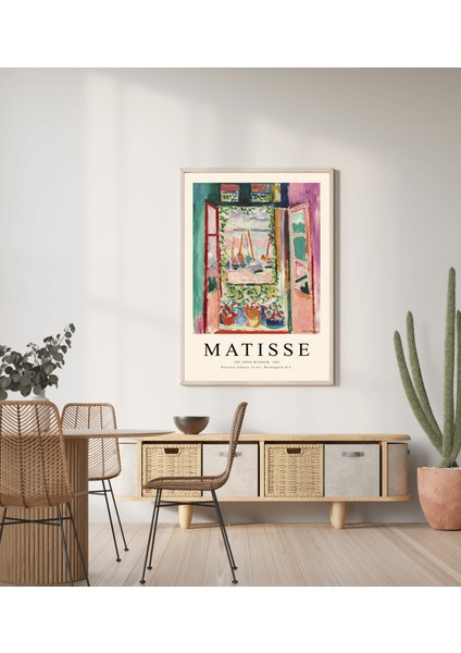 Lüks Duvar Dekoru | Henri Matisse ''Açık Pencere" Sanat Posteri/Çerçevesiz - 50X70