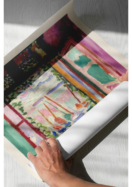 Lüks Duvar Dekoru | Henri Matisse ''Açık Pencere" Sanat Posteri/Çerçevesiz - 50X70 indirimleri